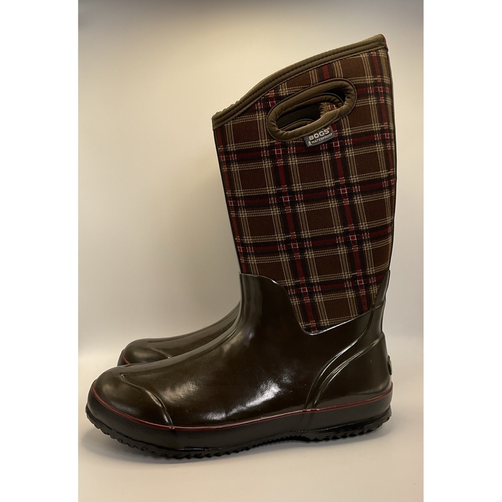BOGS Classic Winter Plaid Neo-Tech Women's Waterproof Snow Rain Boots ~ Size 12 - Picture 3 of 9